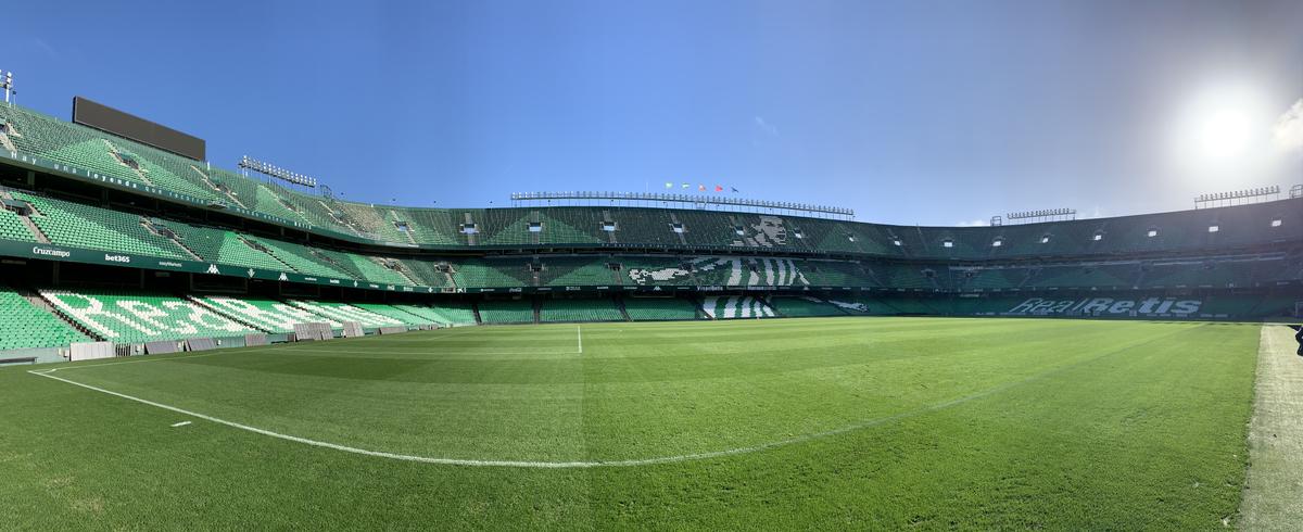 Vista del estadio Benito Villamarín, la casa histórica del Betis