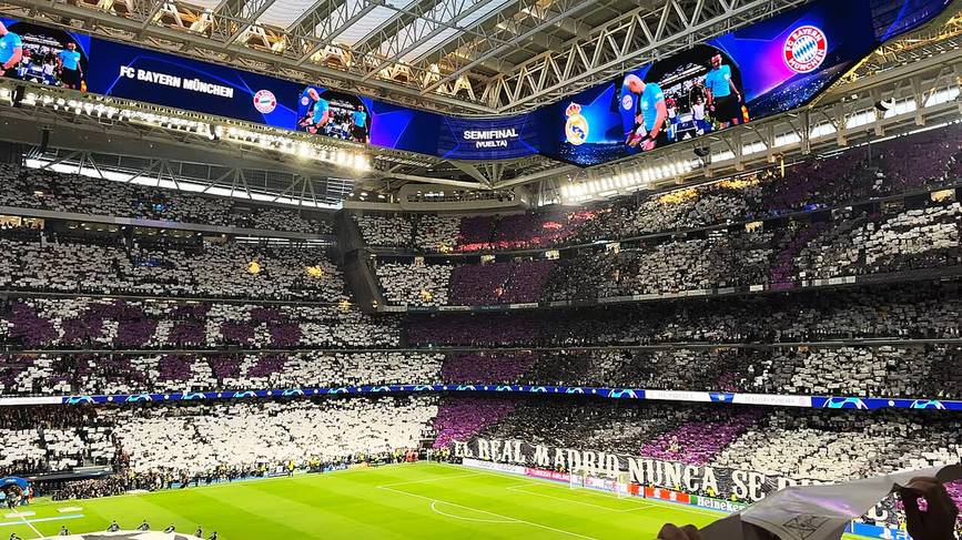 Vista del estadio Santiago Bernabéu en Madrid