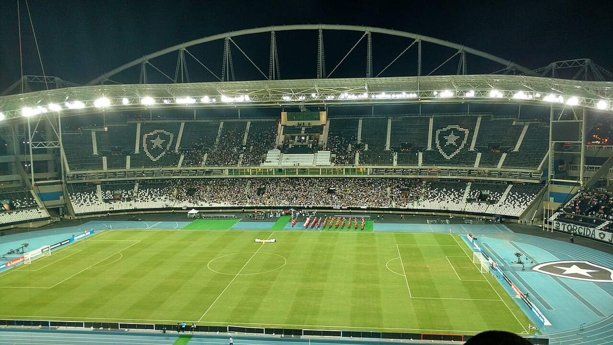 Estadio Nilton Santos de Río de Janeiro, la casa de Botafogo, fotografiado en 2017
