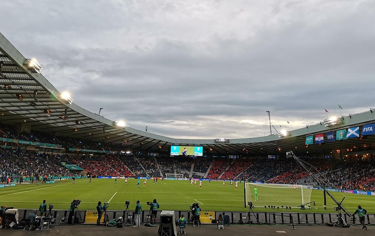 Vista del estadio Hampden Park en Glasgow durante un partido de Escocia