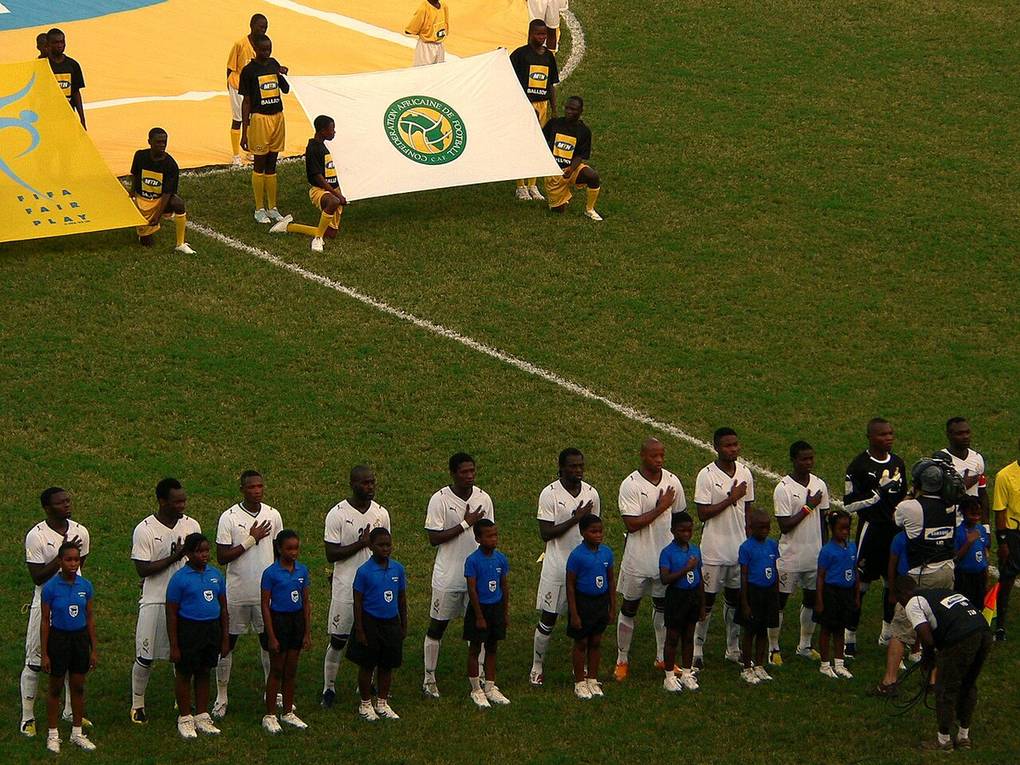Once inicial de los Black Stars de Ghana