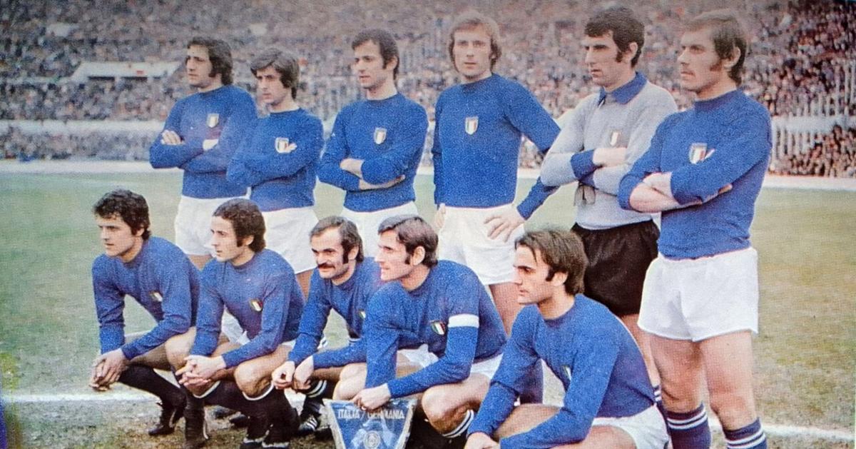 Fotografía histórica del partido amistoso entre Italia y Alemania Occidental en 1974