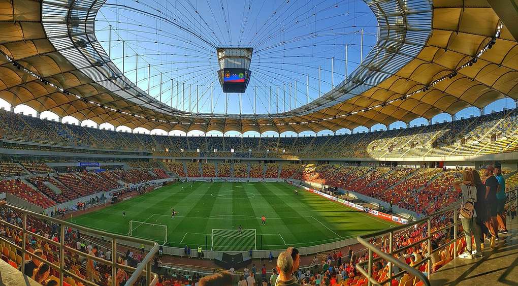Vista del Arena Națională de Bucarest, el estadio de la selección de Rumania