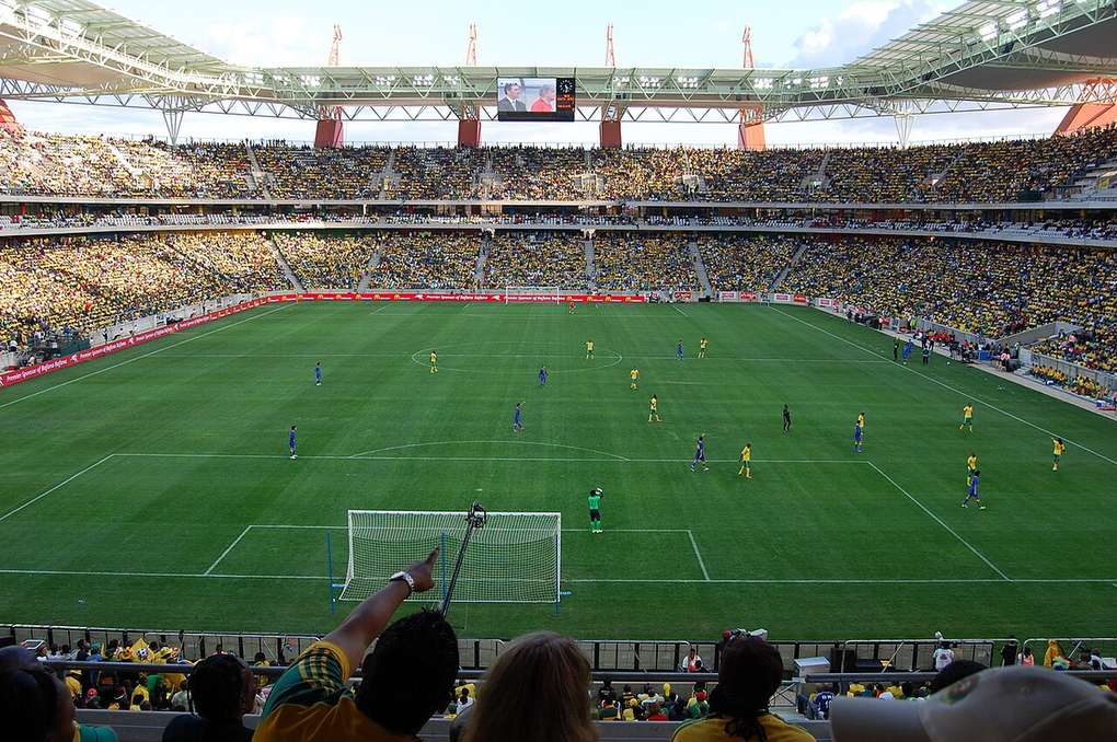 Partido de Sudáfrica ante Tailandia en el estadio Mbombela