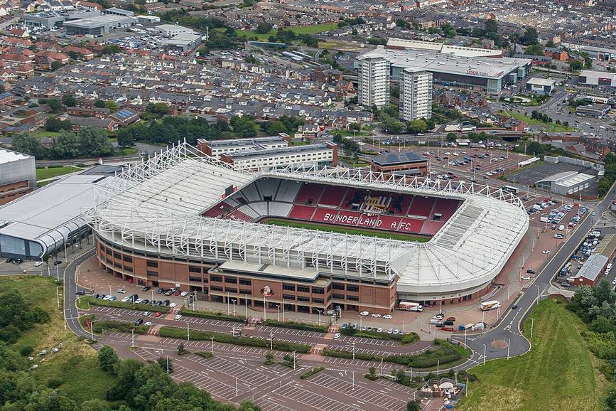 Vista aérea del Stadium of Light, casa del Sunderland