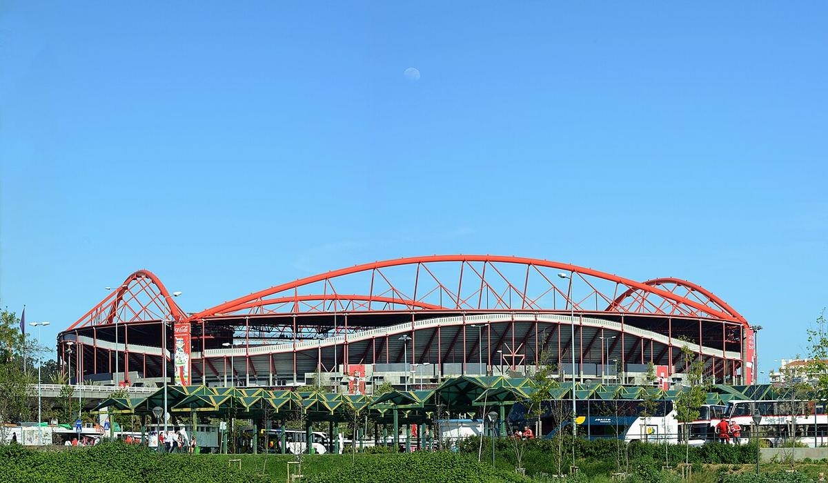 Vista del Estádio da Luz, la casa del Benfica en Lisboa