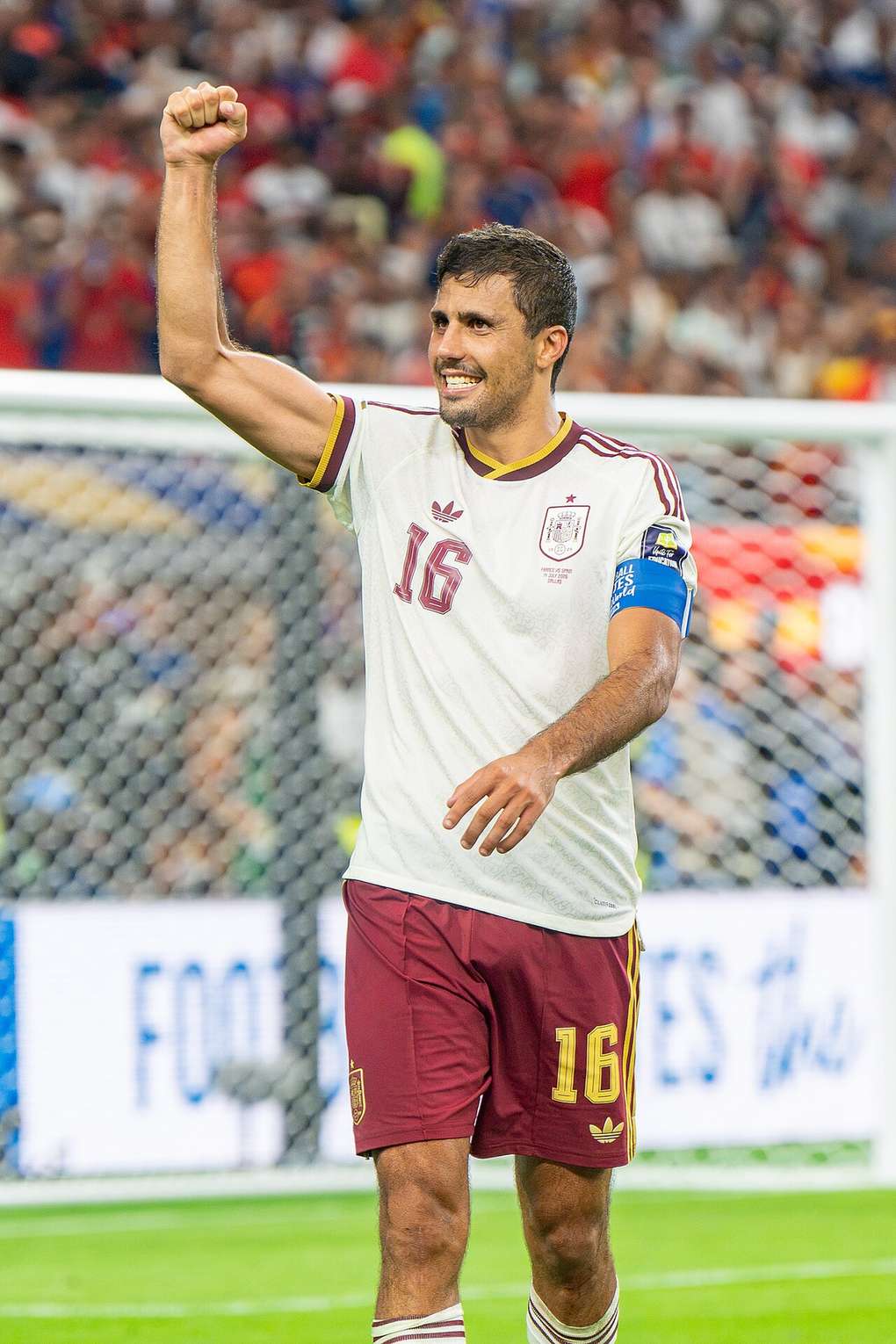 Rodri con la camiseta de España durante un partido ante Francia