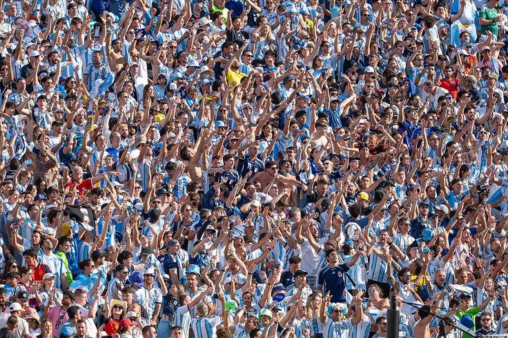 Aficionados de Argentina en las tribunas durante la final del Mundial 2026 ante España