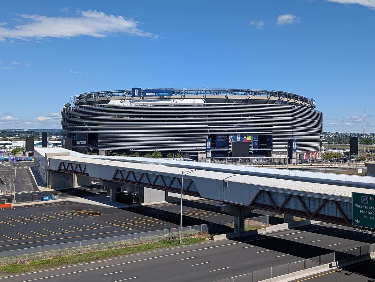Fachada do MetLife Stadium durante a Copa do Mundo de 2026