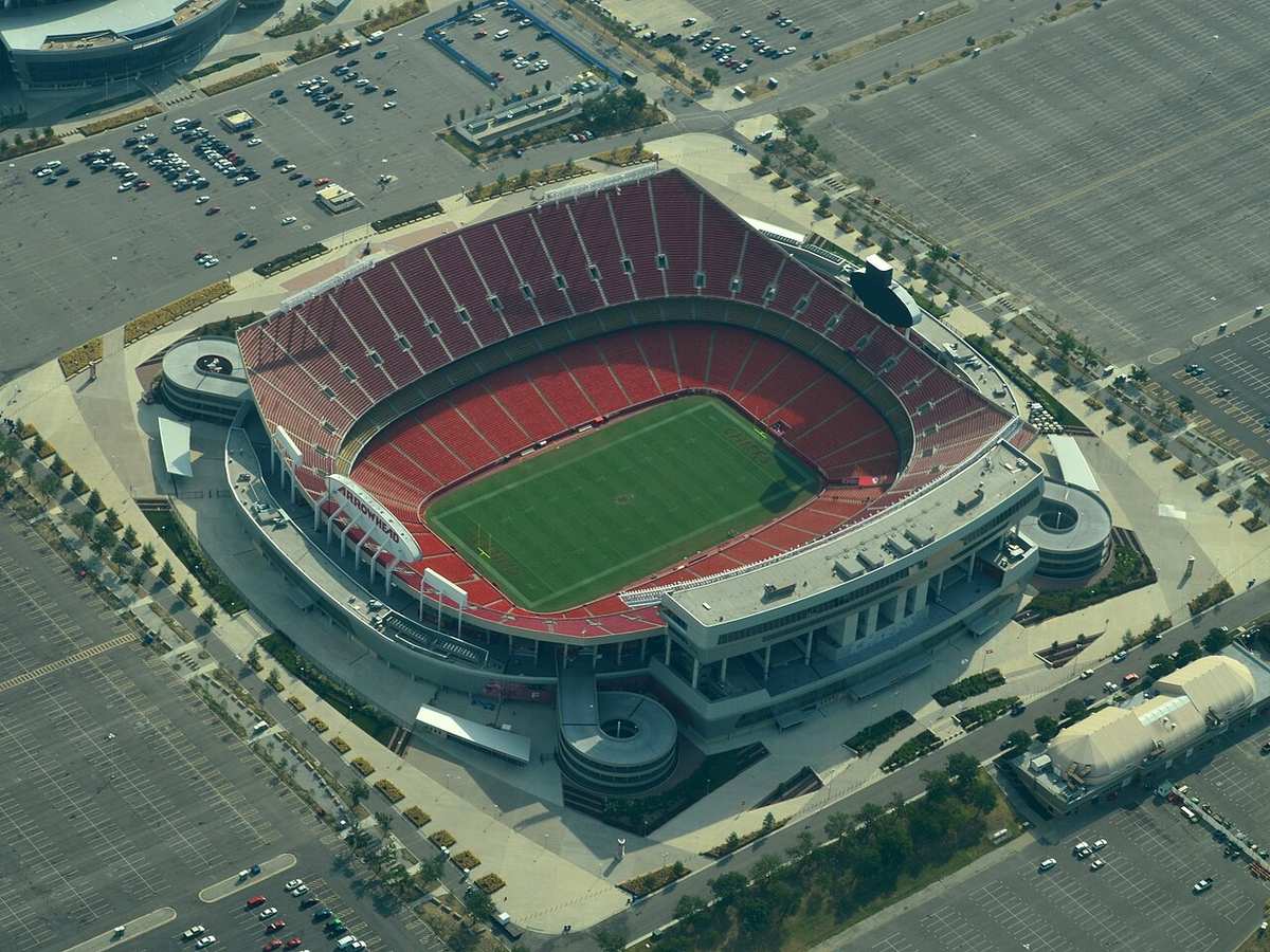 Vista del Arrowhead Stadium de Kansas City, sede del Colombia vs Ghana