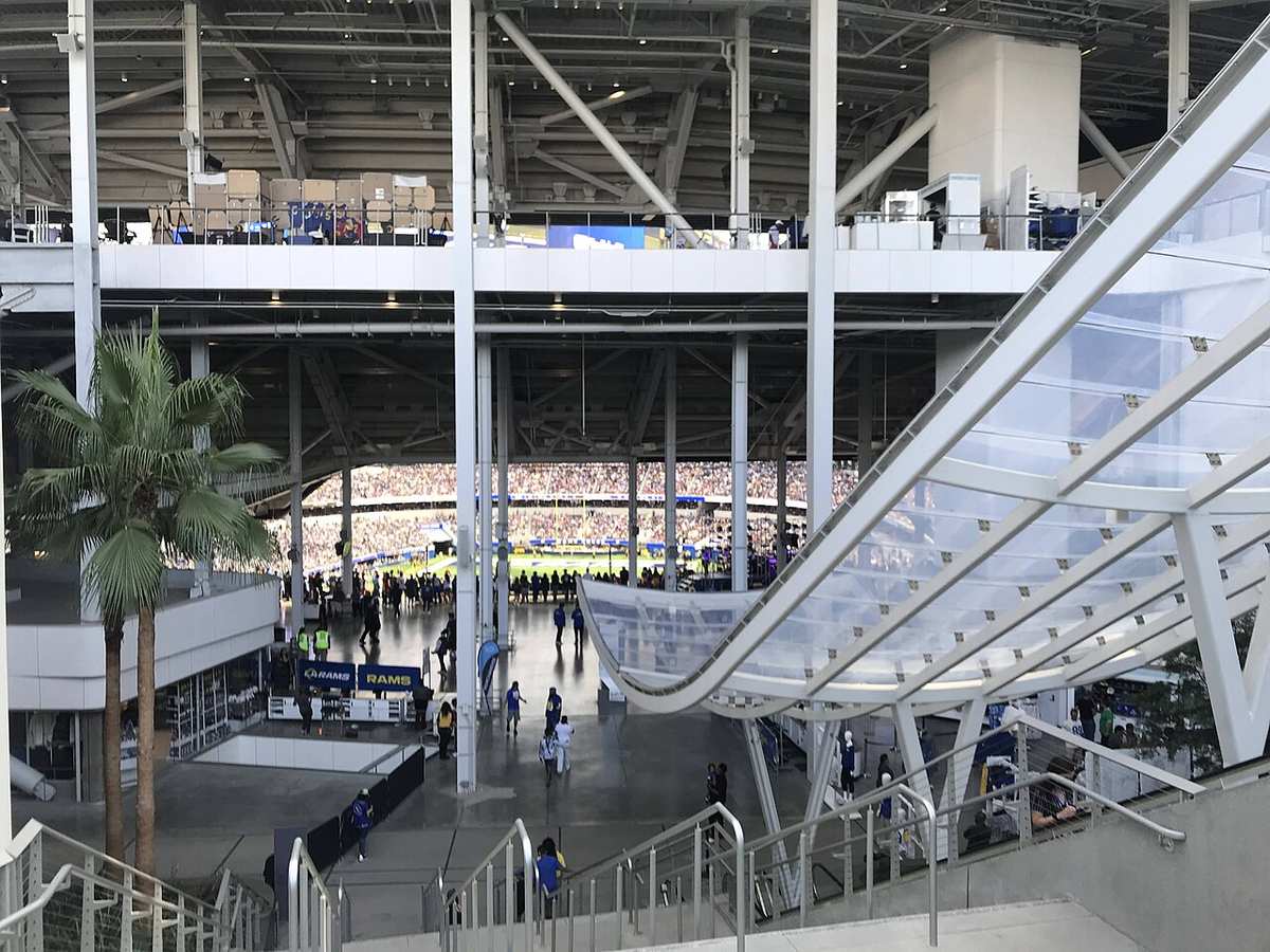 Vista del SoFi Stadium de Los Ángeles, sede del España vs Austria