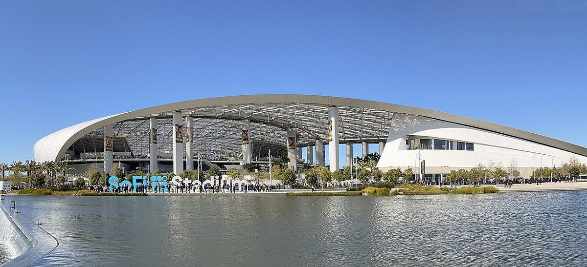 Vista del SoFi Stadium de Los Ángeles, sede del España vs Bélgica