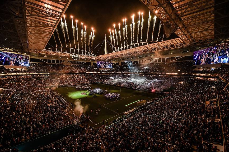 Interior del Hard Rock Stadium de Miami, sede del partido