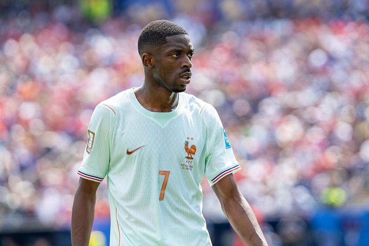 Ousmane Dembélé celebrando con Francia en el partido ante Noruega del Mundial 2026