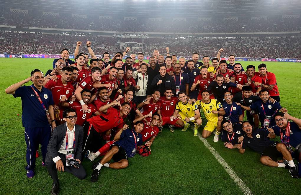 Foto tim nasional sepak bola Indonesia