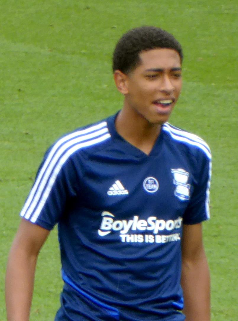 A young Jude Bellingham in the Birmingham City kit during the 2019 season
